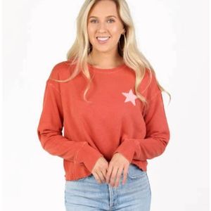 SUNDRY Star Crop Sweatshirt